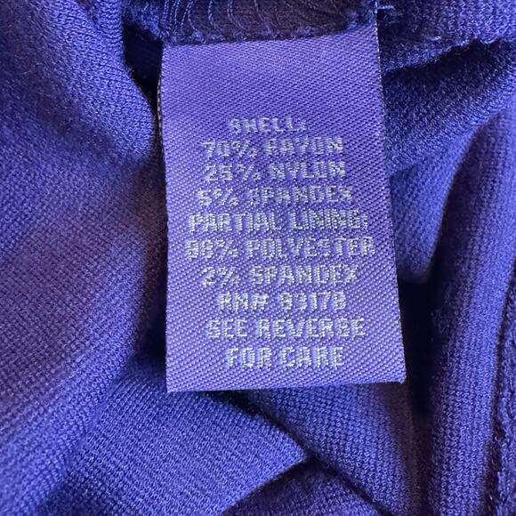 Vivienne Tam Size Large Purple Tiered Peplum Tank Dress - Picture 7 of 7